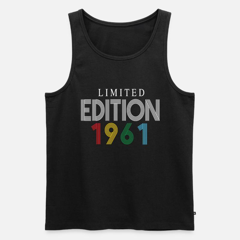 Limited Edition 1961 - Männer Premium Bio Tank Top - Schwarz