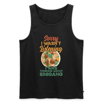 Ich Dachte An Sinigang Filipino Food Soup - Männer Premium Bio Tank Top - Schwarz - Vorne - AI Model Male 178 light (178cm)