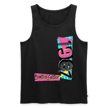 Limited Edition 1987 Year 1987 80s 90s - Men's Premium Organic Tank Top - black - Front - Michal (187cm)