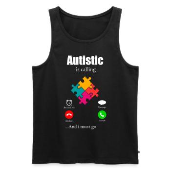 Autism Gift Autistic Asperger ADHD Autism - Men's Premium Organic Tank Top - black - Front - AI Model Male 178 light (178cm)