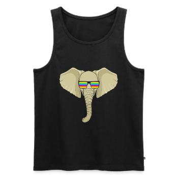 Cadeau d’éléphant pour Proboscis Africa Wilderness Zoo - Débardeur bio Premium Homme - noir - Devant - Michal (187cm)