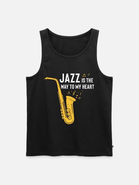 Jazz Tshirt - Men's Premium Organic Tank Top - black