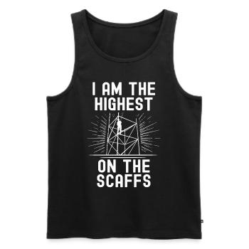 Scaffolding Builder Gift Work Occupation Construction Worker Job - Men's Premium Organic Tank Top - black - Front - Michal (187cm)