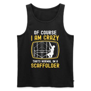 Gerüstbauer Tshirt - Männer Premium Bio Tank Top - Schwarz - Vorne - AI Model Male 178 light (178cm)