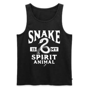 Serpent Cadeau Animal Reptile Cobra Python Boa - Débardeur bio Premium Homme - noir - Devant - Michal (187cm)