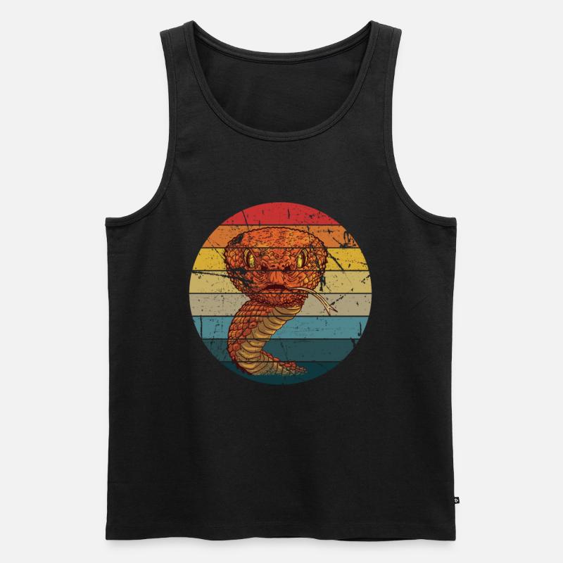 Snake Gift Animal Reptile Cobra Python Boa - Men's Premium Organic Tank Top - black