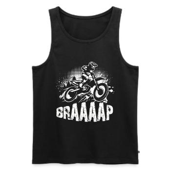 Cadeau Motocross pour Enduro Supermoto Dirt Bike - Débardeur bio Premium Homme - noir - Devant - Michal (187cm)