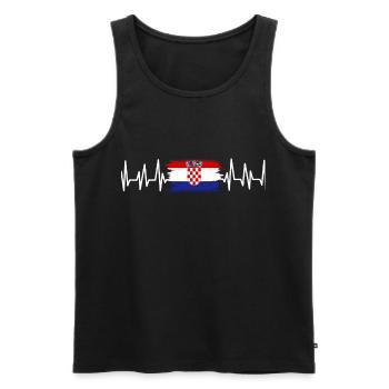 Kroatien Geschenk Herkunft Zagreb Hrvatska Heimat - Männer Premium Bio Tank Top - Schwarz - Vorne - AI Model Male 178 light (178cm)