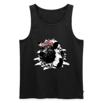 Pig Gift Piglet Kids Piglet Pig Pig - Men's Premium Organic Tank Top - black - Front - Michal (187cm)