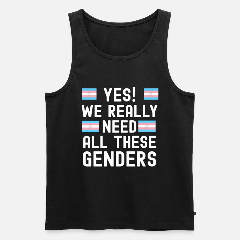 Transgender - Männer Premium Bio Tank Top - Schwarz