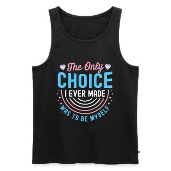 Transgenre Tshirt Transsexual Pride - Débardeur bio Premium Homme - noir - Devant - AI Model Male 178 light (178cm)