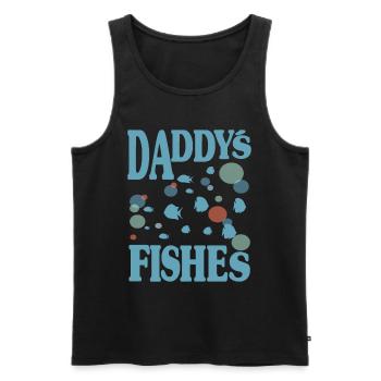 Aquarium Aquarium Papas Vis Gift - Mannen Premium Bio Tanktop - zwart - Voor - Michal (187cm)