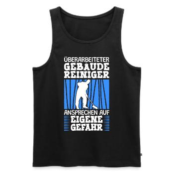Überarbeiteter Gebäudereiniger Fensterputzer - Männer Premium Bio Tank Top - Schwarz - Vorne - Michal (187cm)
