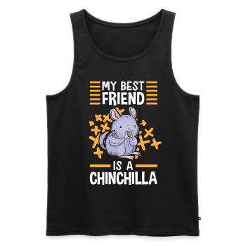 Chinchilla my best friend rodent woolly mouse - Men's Premium Organic Tank Top - black - Front - Michal (187cm)