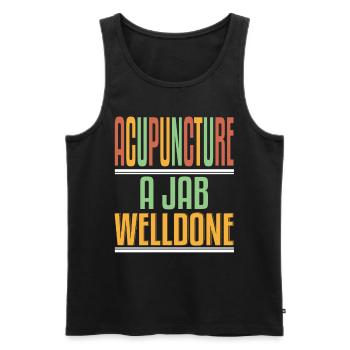 Acupuncture Jab Welldone - Men's Premium Organic Tank Top - black - Front - AI Model Male 178 light (178cm)