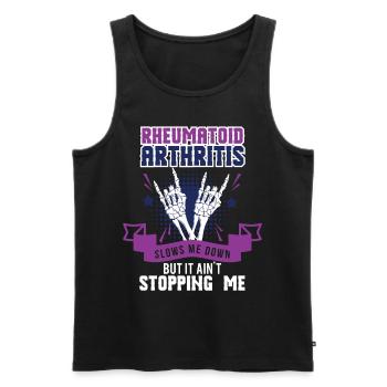 Rheumatoid Arthritis Aint Stop Me - Men's Premium Organic Tank Top - black - Front - AI Model Male 178 light (178cm)