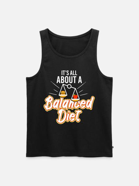 All About A Balanced Diet - Men's Premium Organic Tank Top - black