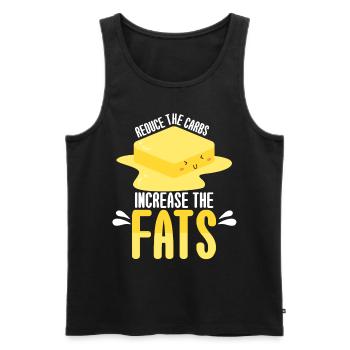 Keto Reduce Carbs Increase Fats - Men's Premium Organic Tank Top - black - Front - Michal (187cm)