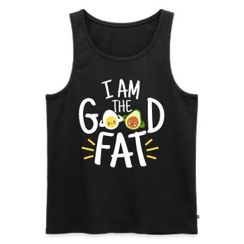 Good Fat Eggs Avocado Keto Diet - Men's Premium Organic Tank Top - black - Front - Michal (187cm)
