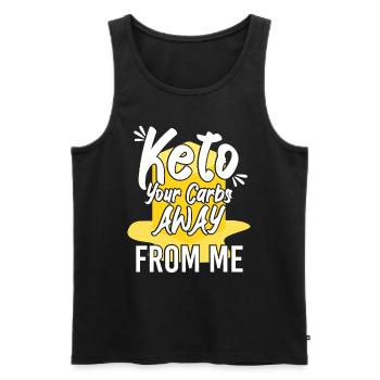 Keto Your Carbs Away From Me - Men's Premium Organic Tank Top - black - Front - Michal (187cm)