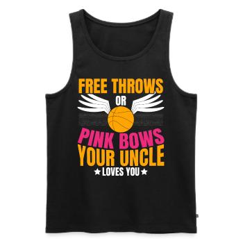 Free throws or pink bows Your uncle loves dic - Men's Premium Organic Tank Top - black - Front - AI Model Male 178 light (178cm)