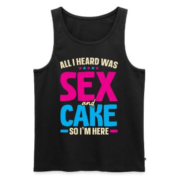 Alles was ich hörte war Sex und Pflege also bin ic - Männer Premium Bio Tank Top - Schwarz - Vorne - Michal (187cm)