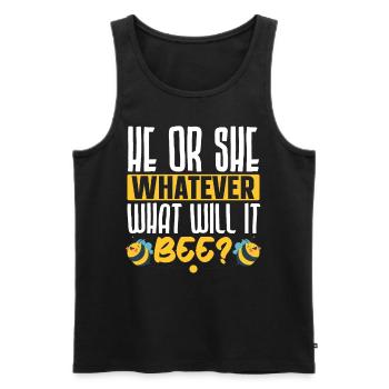 Er oder Sie Was auch immer wird es sein Baby Revea - Männer Premium Bio Tank Top - Schwarz - Vorne - AI Model Male 178 light (178cm)