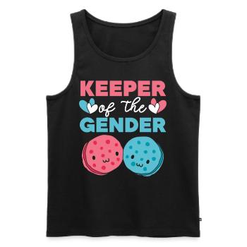 Hüter des Geschlechts Baby Reveal Baby-Ankündigung - Männer Premium Bio Tank Top - Schwarz - Vorne - Michal (187cm)