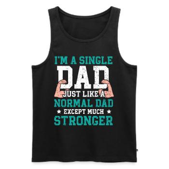 I am a single father Father's Day Best - Men's Premium Organic Tank Top - black - Front - AI Model Male 178 light (178cm)