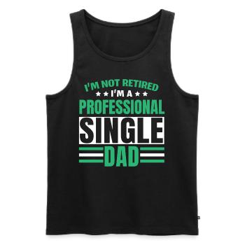 Ich bin nicht im Ruhestand, ich bin ein profession - Männer Premium Bio Tank Top - Schwarz - Vorne - Michal (187cm)