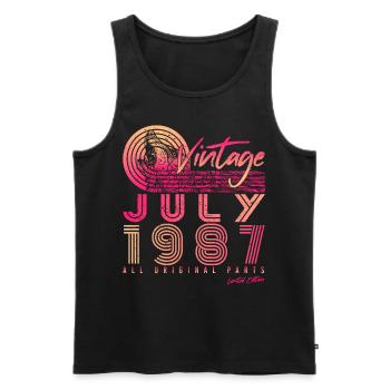Geboren Im Juli 1987 - Männer Premium Bio Tank Top - Schwarz - Vorne - Michal (187cm)