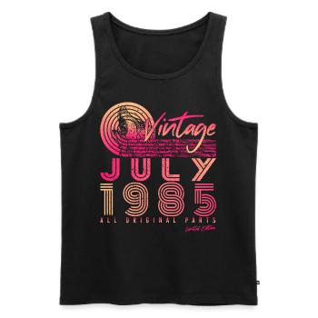 Geboren Im Juli 1985 - Männer Premium Bio Tank Top - Schwarz - Vorne - Michal (187cm)