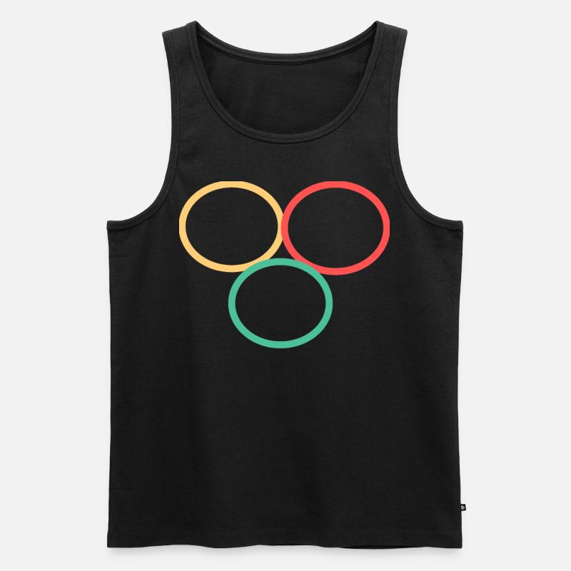 Drei Kreise Simpel Design - Männer Premium Bio Tank Top - Schwarz