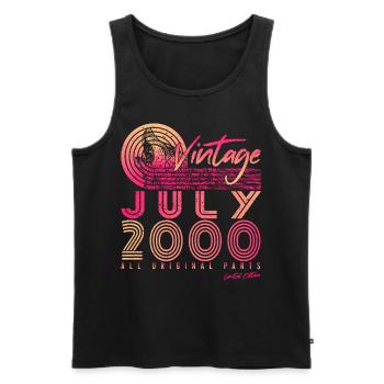 Geburtsmonat Juli 2000 - Männer Premium Bio Tank Top - Schwarz - Vorne - AI Model Male 178 light (178cm)