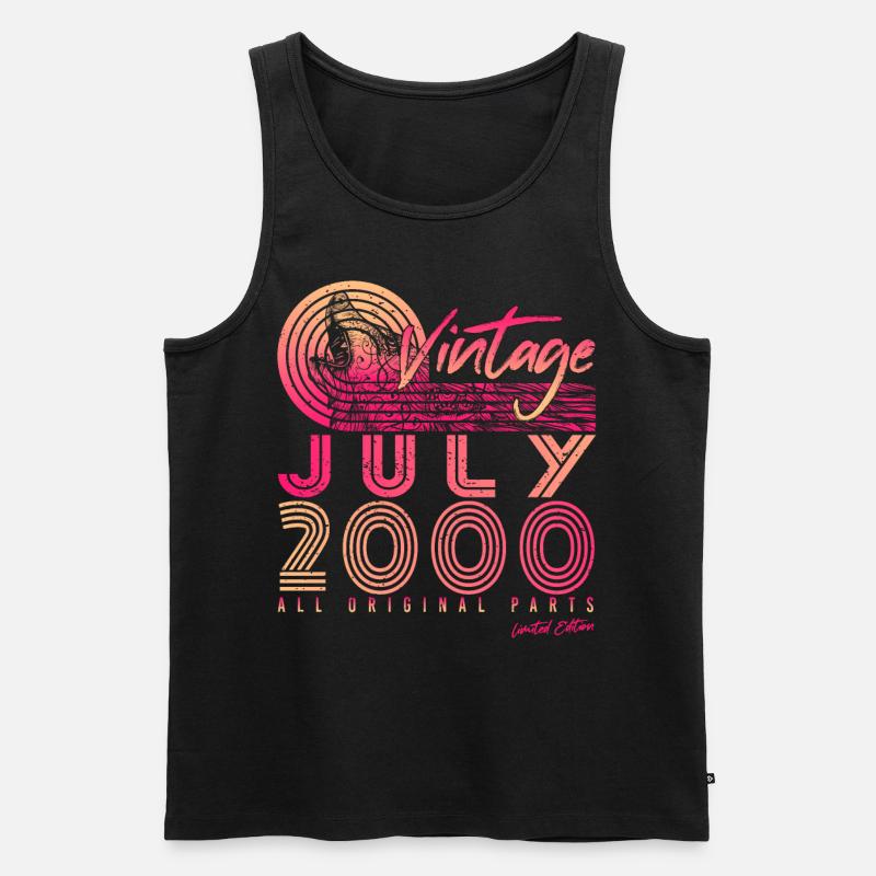 Geburtsmonat Juli 2000 - Männer Premium Bio Tank Top - Schwarz