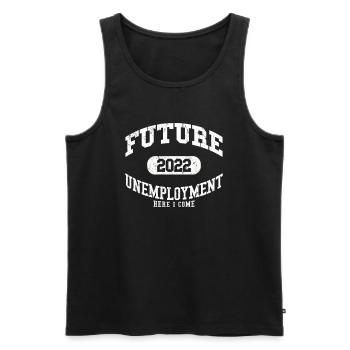 Graduation Future Unemployment 2022 Shirt - Männer Premium Bio Tank Top - Schwarz - Vorne - AI Model Male 178 light (178cm)