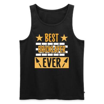 The best bricklayer of all time Masonry - Men's Premium Organic Tank Top - black - Front - Michal (187cm)
