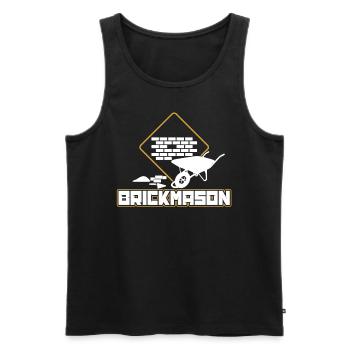 Mason Craftsman Brick Masonry - Men's Premium Organic Tank Top - black - Front - AI Model Male 178 light (178cm)