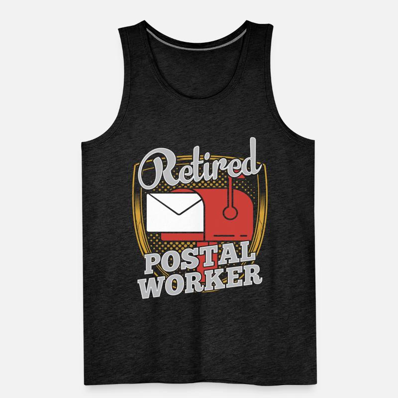 Postal worker Retired Deliverer Postman Men's Premium Organic Tank Top