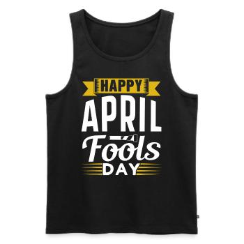 Froher Aprilscherz Tag Sarkastisch Witz April - Männer Premium Bio Tank Top - Schwarz - Vorne - AI Model Male 178 light (178cm)