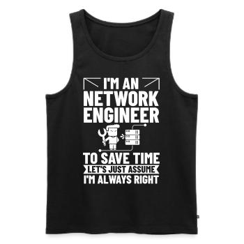 Netzwerkingenieur Network Engineer Computer - Männer Premium Bio Tank Top - Schwarz - Vorne - Michal (187cm)