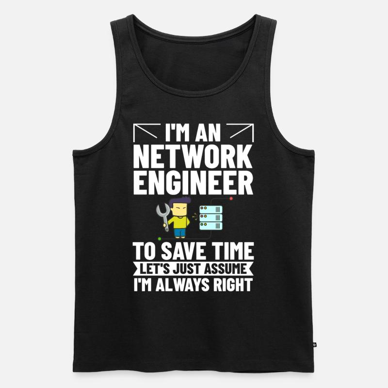 Netzwerkingenieur Network Engineer Computer - Men's Premium Organic Tank Top - black