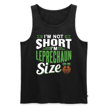 I'm not small I have leprechaun size Irish - Men's Premium Organic Tank Top - black - Front - Michal (187cm)