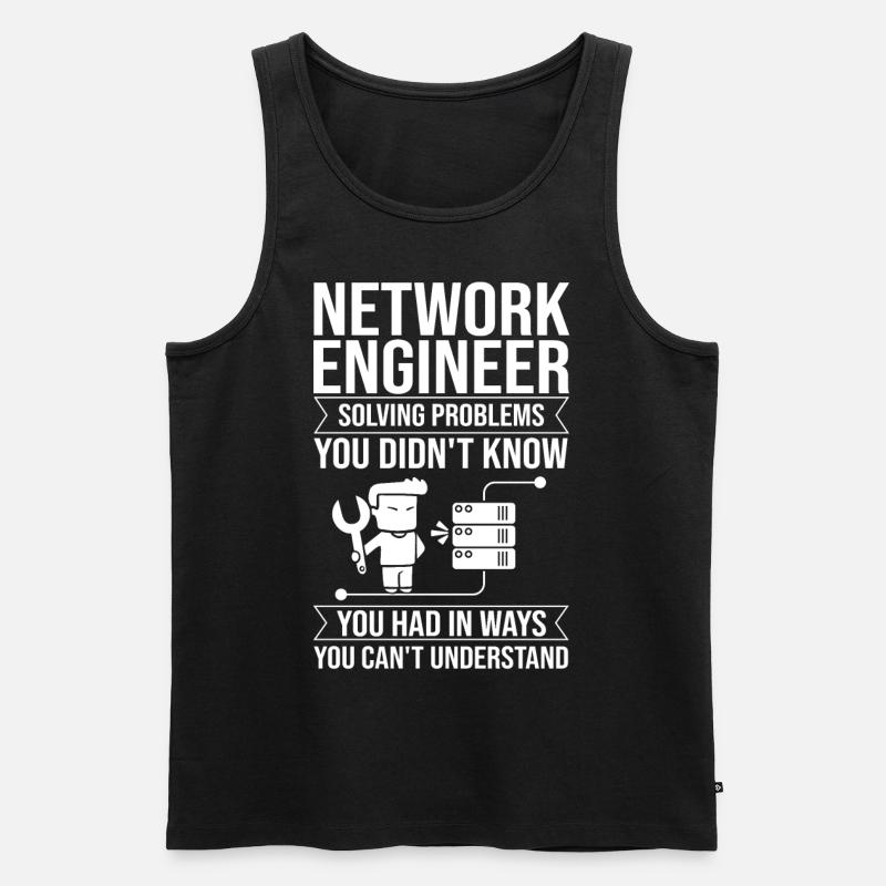 Netzwerkingenieur Network Engineer Computer - Men's Premium Organic Tank Top - black