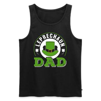 Goblin Papa Leprechaun Irish St Patrick's Day Irish - Men's Premium Organic Tank Top - black - Front - Michal (187cm)