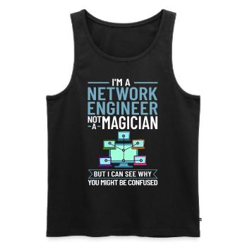 Netzwerkingenieur Network Engineer Computer - Männer Premium Bio Tank Top - Schwarz - Vorne - Michal (187cm)