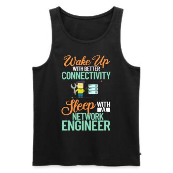 Netzwerkingenieur Network Engineer Computer - Männer Premium Bio Tank Top - Schwarz - Vorne - Michal (187cm)