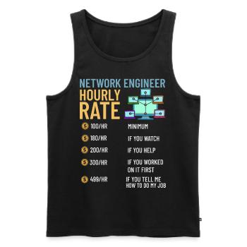 Netzwerkingenieur Network Engineer Computer - Männer Premium Bio Tank Top - Schwarz - Vorne - Michal (187cm)
