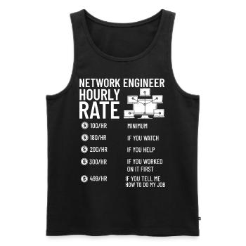Netzwerkingenieur Network Engineer Computer - Männer Premium Bio Tank Top - Schwarz - Vorne - Michal (187cm)