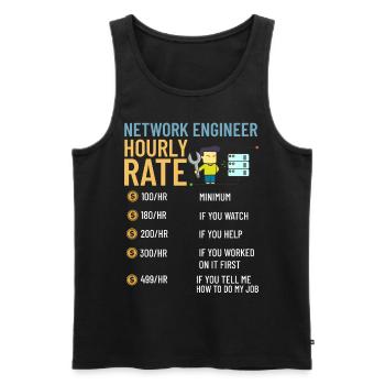 Netzwerkingenieur Network Engineer Computer - Männer Premium Bio Tank Top - Schwarz - Vorne - Michal (187cm)